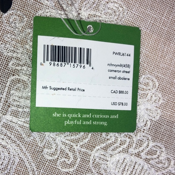 Kate Spade Navy and Gray Floral Cosmetic Bag - Picture 6 of 6